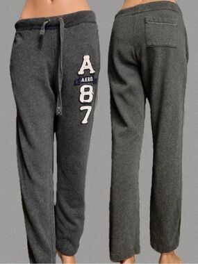 Aeropostale Y2K Grey Straight-Leg Sweatpants